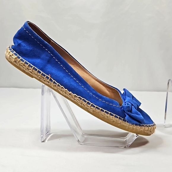 Blue Suede Espadrilles/ Flats Shoes Size 39 - Picture 7 of 7